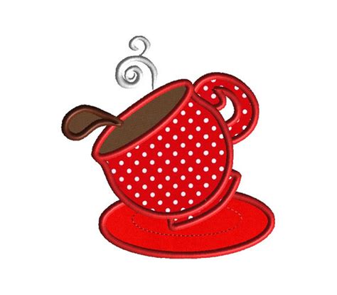 Aunt martha's hot iron on embroidery transfer patterns can be used for embroidery, fabric painting, wearable art, needlepoint and other crafts. Teacup 3 Applique Machine Embroidery Design