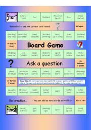 You can even make personalized board games and give them as gifts, use them for a specific classroom activity or use them with your family to keep everyone occupied during rainy these accessories may include game cards, dice, game pieces, and more. English teaching worksheets: Questions games
