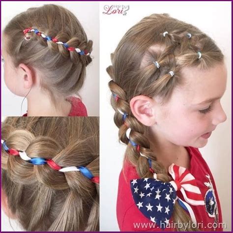 Diy Little Girls Patriotic Star Hairstyle Video Hair Styles Hair
