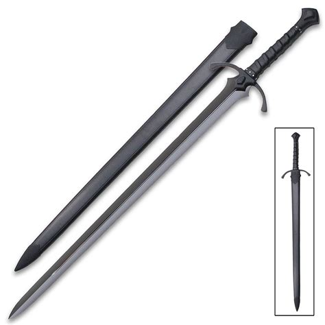 Black War Sword And Scabbard High Carbon