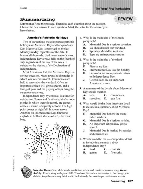 Reading comprehension exercises for all levels esl. Free Printable Summarizing Worksheets 4th Grade ...