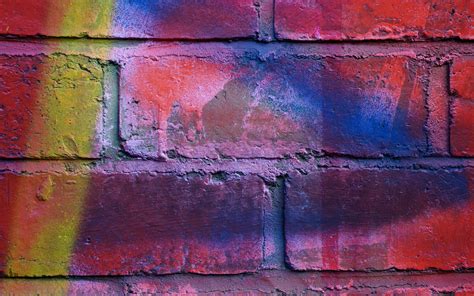 Download Wallpaper 3840x2400 Brick Wall Multicolored