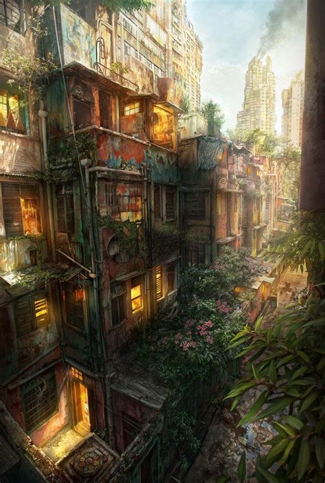 Urban Jungle By Jonasdero On Deviantart Fantasy Landscape Scenery