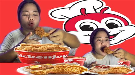 Jollibee Mukbang Pinoy Fast Food Chain Chicken Joy Spaghetti