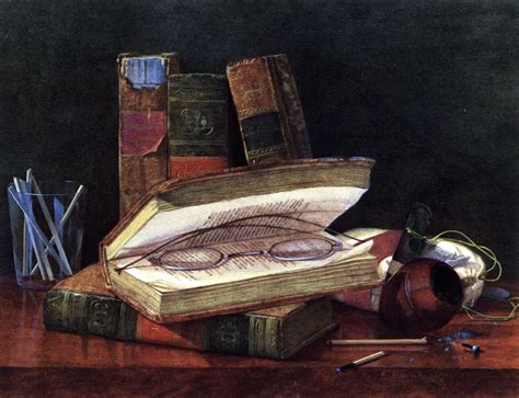 Still Life With Books And Spectacles Also Known As Open Book With Spectacles C