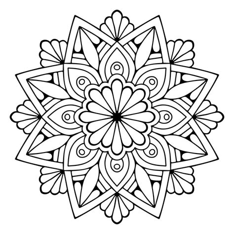 Mandala Para Colorear Y Relajarse Concentrarse Con Tramas Y Colores