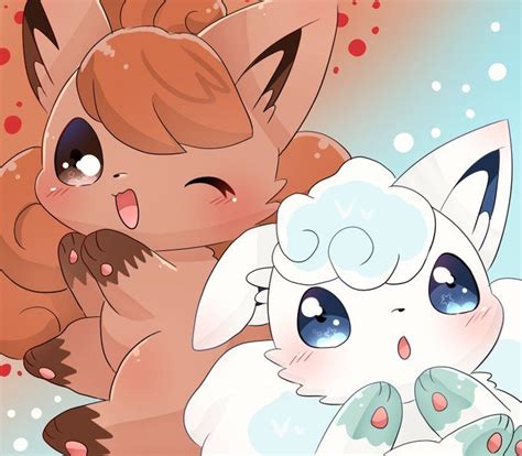 Extremely Cute Vulpix And Alolan Vulpix Cute Pokemon Wallpaper Pokemon Manga Cute Pokemon