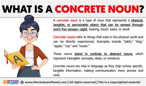 What Is A Concret Noun Definition Of Concret Nouns