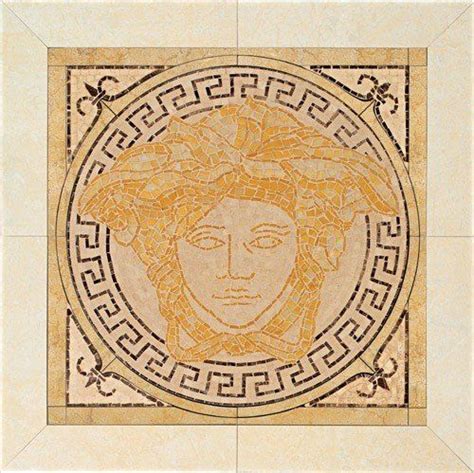 Pavimenti versace, ceramiche versace, ceramiche design, ceramiche bagno versace. Versace Home Floor Wall Tiles Large Medusa in Gold/almond ...