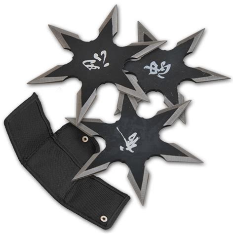 Six Point Chinese Throwing Star Set For Sale All Ninja Gear Largest