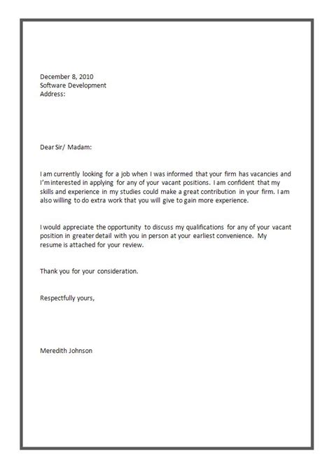 A job application letter is the first step to initiate the job application process. Simple Cover Letter Samples | ⊱TӇᎥƝᎶᎦ Ꭵ ƝᏋᏋᗪ ƮᎧ ӃƝᎧᏇ ...