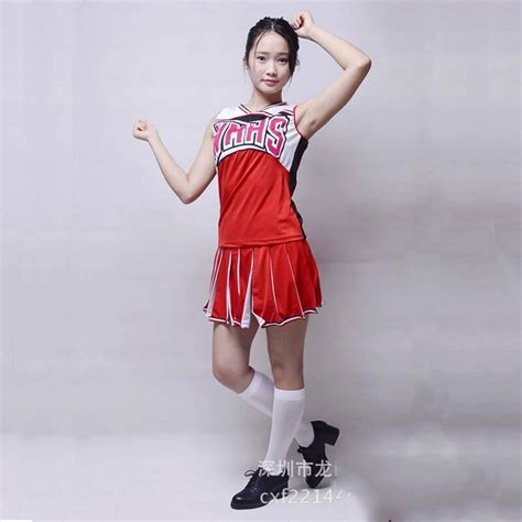 High School Glee Club Girl Cheerleader Costume Glee Style Cheerleading