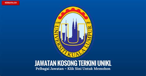 Universiti infrastruktur kuala lumpur), formerly known as kuala lumpur infrastructure university college (kliuc), is a university in kajang, selangor, malaysia. Jawatan Kosong Terkini Universiti Kuala Lumpur (UniKL ...