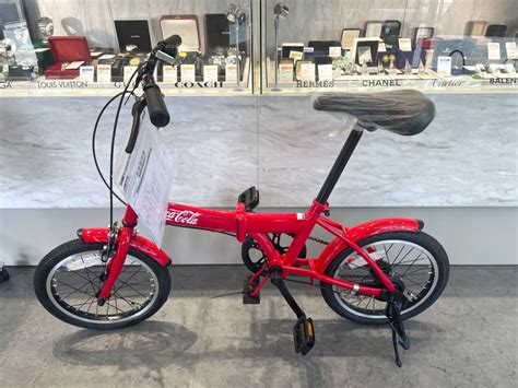 自転車【bicycle】非売品 コカ・コーラ レッド 折り畳み自転車を名古屋市瑞穂区のお客様より買取ました♪ 買取実績 質屋かんてい局