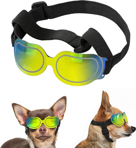 Lewondr Small Dog Sunglasses Reflective Lens Goggles Uv Protection Eye