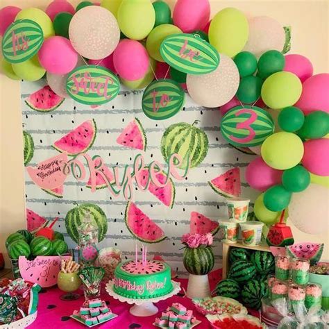 How To Throw A Watermelon Birthday Party Fruit Birthday Party