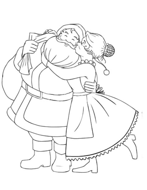 Mr & Mrs. Santa Claus - Coloring Pages | Santa coloring pages