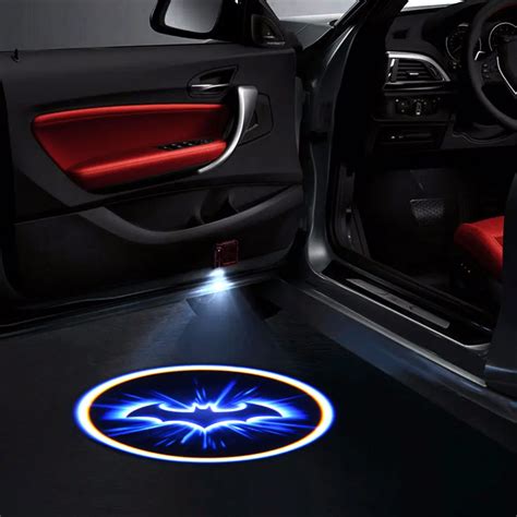 Battery Powered Cartoon Logo Batman Led Car Door Light 3d Laser
