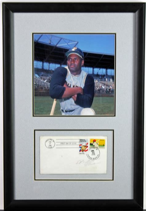 Lot Detail Roberto Clemente Signed And Framed 1970 First Day Cover Jsa