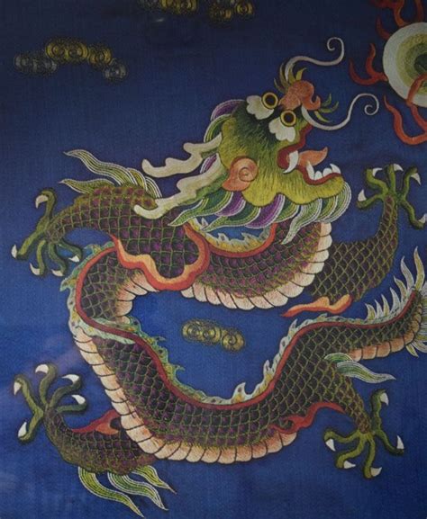 Sold Price Antique Chinese Framed Dragon Silk Embroidery January 6