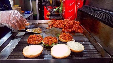 In this burger recipe, we have made crispy seasoned chicken, topped with a slice of melted cheese along with slices of onion. Chicken Burger Recipe || Chicken Burger Per Piece 60 Taka || AD Food Network - YouTube