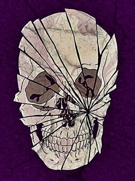 Broken Skull Art Art Illustration