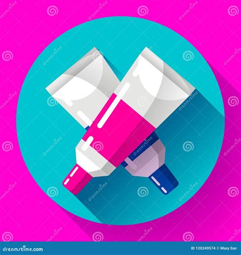 Two Colorful Vector Paint Tubes Icon Stock Vector Illustration Of Concept Palette