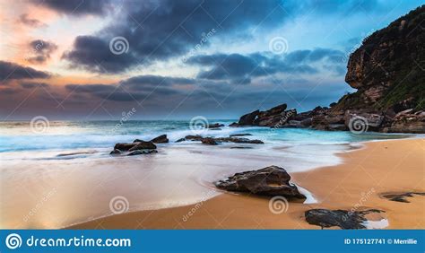 Summer Sunrise Seascape Panorama Stock Image Image Of Panoramic