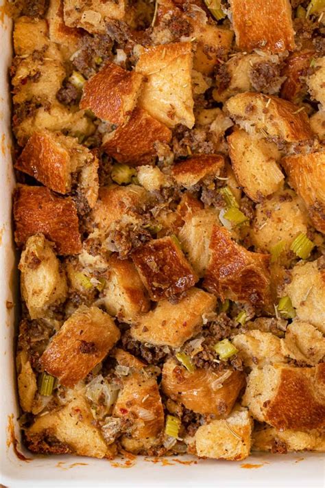 The Best Sausage And Herb Stuffing Recipe Dinner Then Dessert