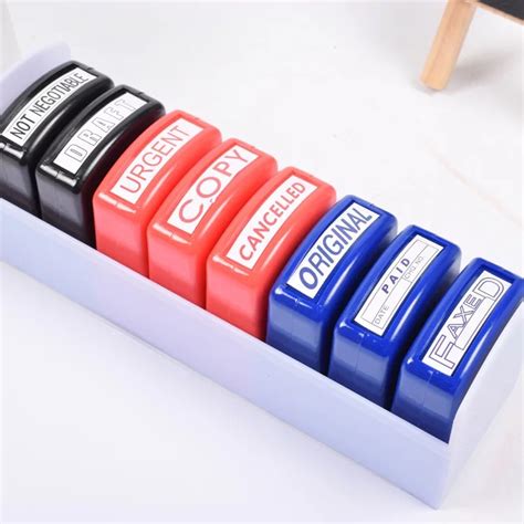 Self Inking Office Stamps Set 8pcspkt Vip Educational Supplies Pte Ltd