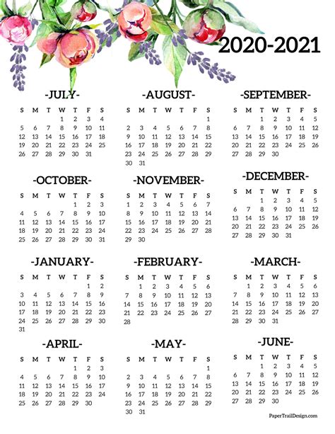2020 And 2021 Calendar Aesthetic 2021 Calendar