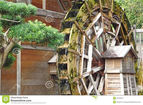 Water Wheel On Old Grist Mill Stock Image Image Of