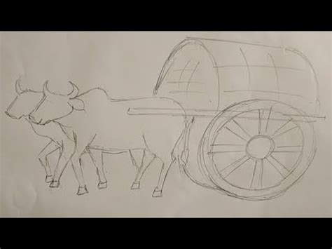 How to easily draw a bullock-cart. - YouTube