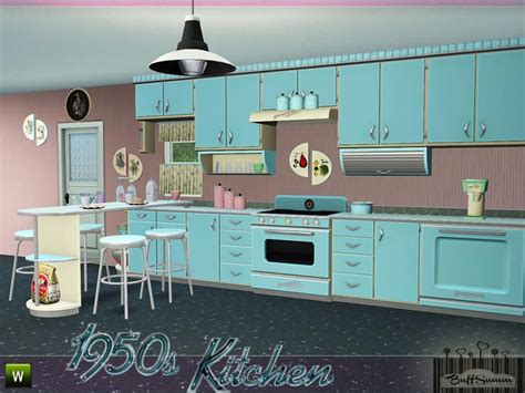 Buffsumms 1950s Kitchen Part 1 Sims 4 Cc Furniture Sims 4 Sims