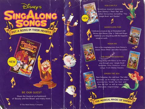 Sing Along Songs Disneyland Fun Uk Vhs Inside Cover A Photo My XXX Hot Girl
