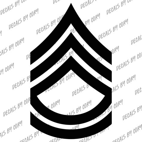 Us Army Sergeant First Class Sfc E E Rank Decal United Etsy