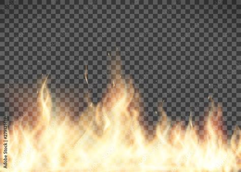 Vecteur Stock Flame Texture Fire Isolated On Transparent Background Adobe Stock
