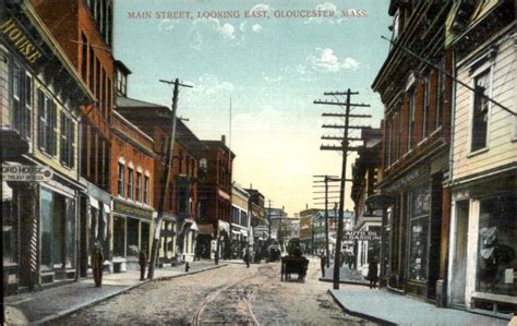 Gloucester Ma Main St East C1910 Postcard 3 United States
