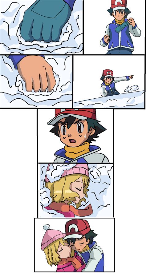 Amourshipping Trapped In The Snow Pokemon Ash And Serena Pokemon