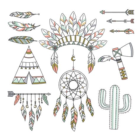 Download Decorative Boho Tribal Style Vector Art Choose From Over A