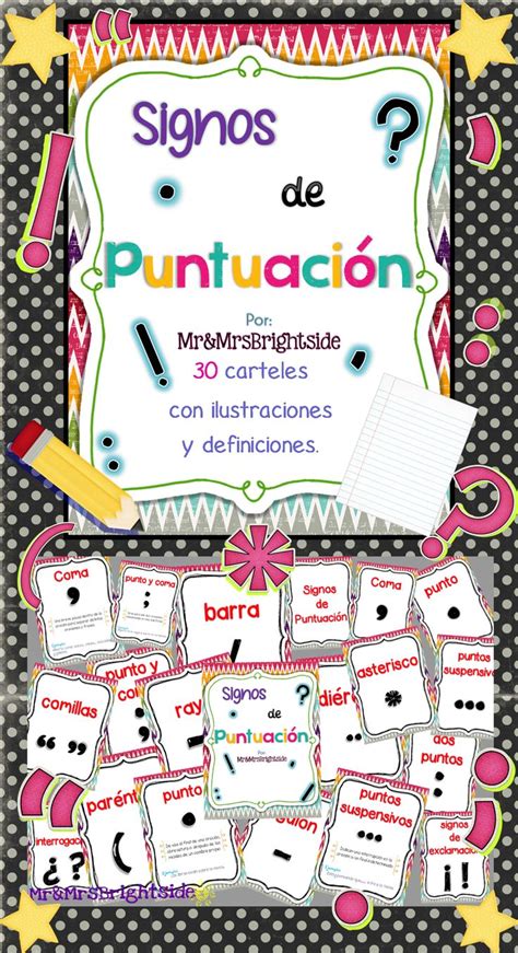 Signos De Puntuacion A 30 Page Pack Of Punctuation Posters In Spanish