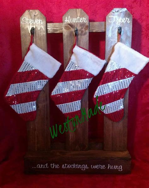 And The Stockings Were Hung Stocking Stand Stocking Holder Wooden