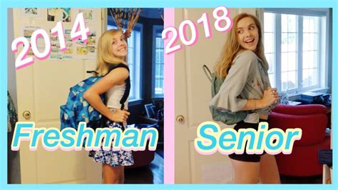 Getting Ready First Day Of Freshman Year Vs Last Day Of Senior Year Youtube