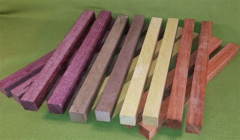 Exotic Wood Blanks Lot Of 16 Padauk Purpleheart Etsy