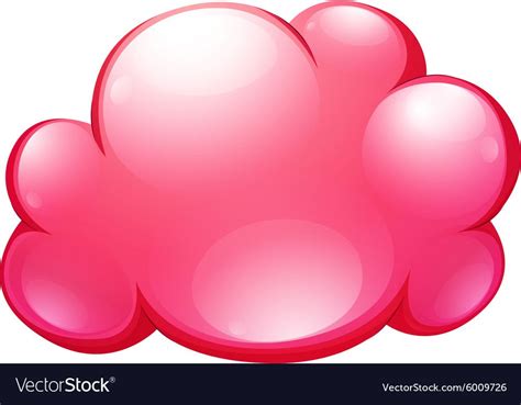 Pink Cloud On White Royalty Free Vector Image Vectorstock Pink