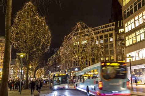 Monckebergstrasse Shopping Streets In Hamburg Germany Editorial Image