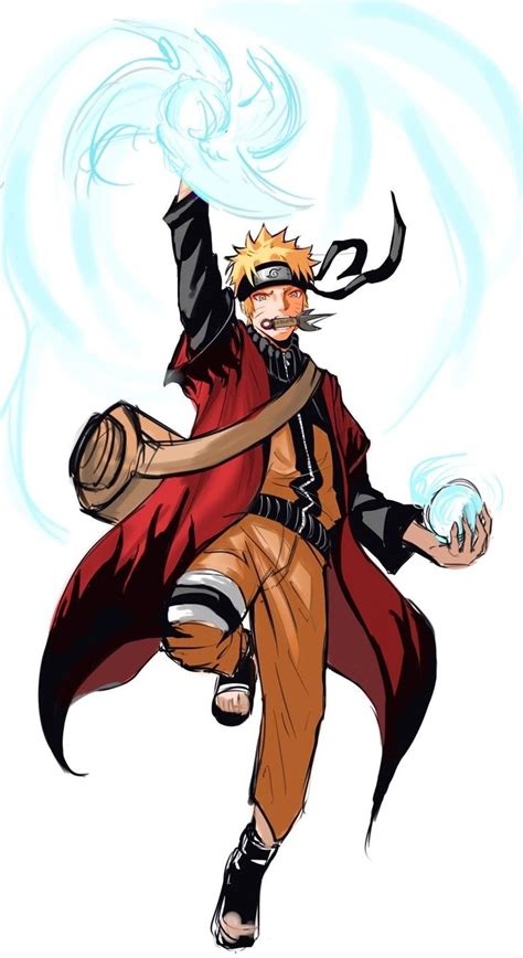 Naruto Sage Mode Rasenshuriken🌀 Naruto Mangá Naruto Guerreiro Anime
