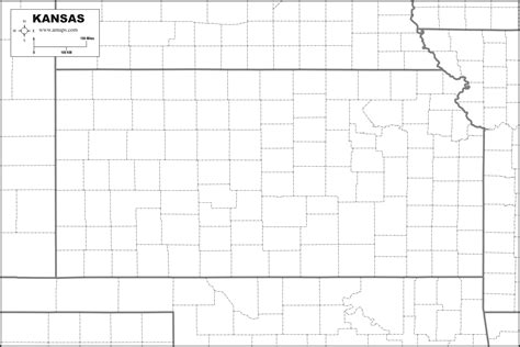 Units and blank state highways, railways, major towns, state environment days. FREE MAP OF KANSAS