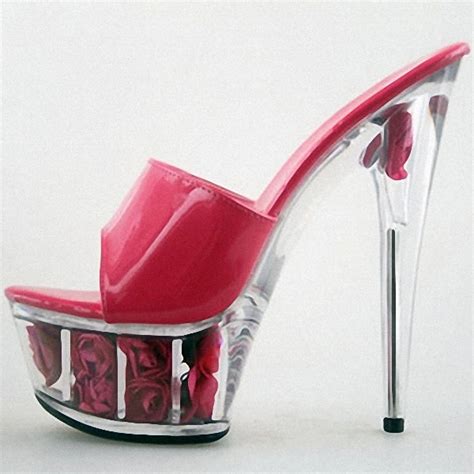 New 6 Inch High Heel Sandals Fashion Women Dress Sexy Shoes 15cm Flowers Office Women Slippers