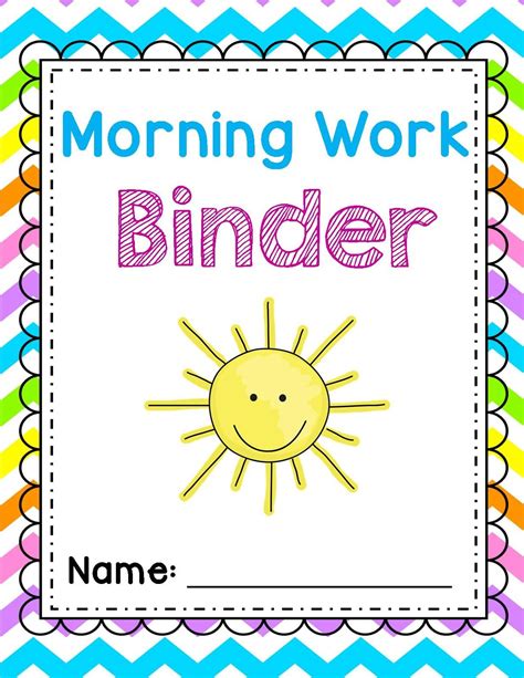 Free Morning Binder Printables